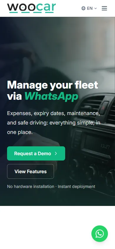 WooCar en móvil